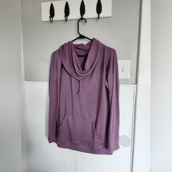 GAIAM Tops - GAIAM Funnel neck purple hoodie light weight